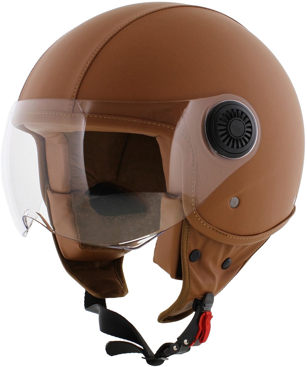 Vito Jet helm leer bruin Amsterdam S