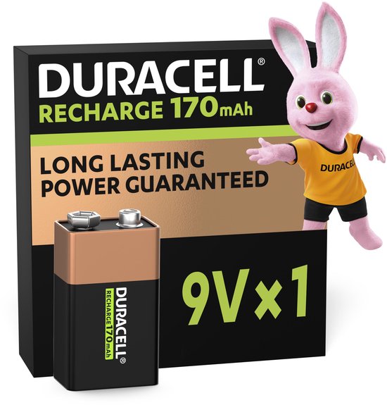 2-Power HR9V, 9V, Hybrides nickel-métal (NiMH), 9 V, 1 pièce(s), 170 mAh, Or, Vert