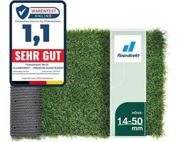 FLOORDIREKT Kunstgras - Riviera - Grastapijt voor binnen en buiten - 14 mm - 100 x 100 cm