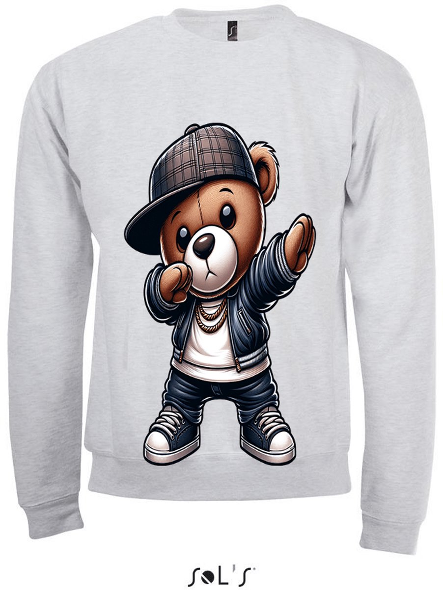 Sweatshirt 2-195 Dapping Teddy - S, Lgrijs