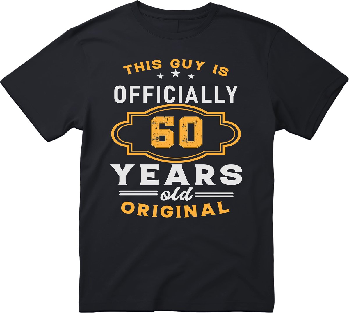 Officially 60 T-shirt - Verjaardag en feest cadeau - Cadeau tip – 60 jaar cadeau - 60 jaar - T-shirt - 1965 - Heren - Grappig Verjaardag en Feest Cadeau Shirt - Maat L