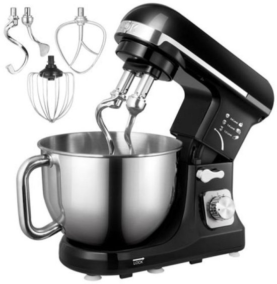 Professioneller 1500W Mixer mit 6,5L Edelstahlschüssel. Inklusive