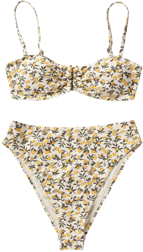 Bikini à boucle citrons pour femmes | Imprimé citron | Taille S à XL | Histoires salées