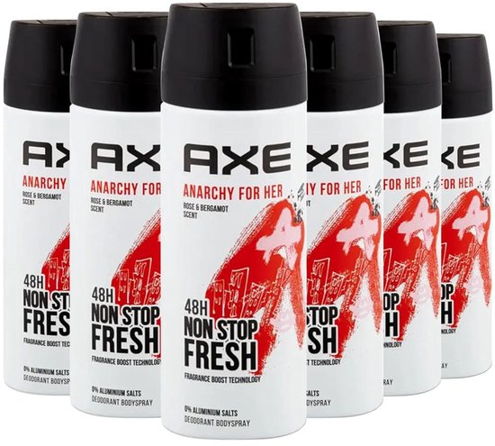 Axe Anarchy For Her Bodyspray Deodorant - 6 x 150 ml - Voordeelverpakking