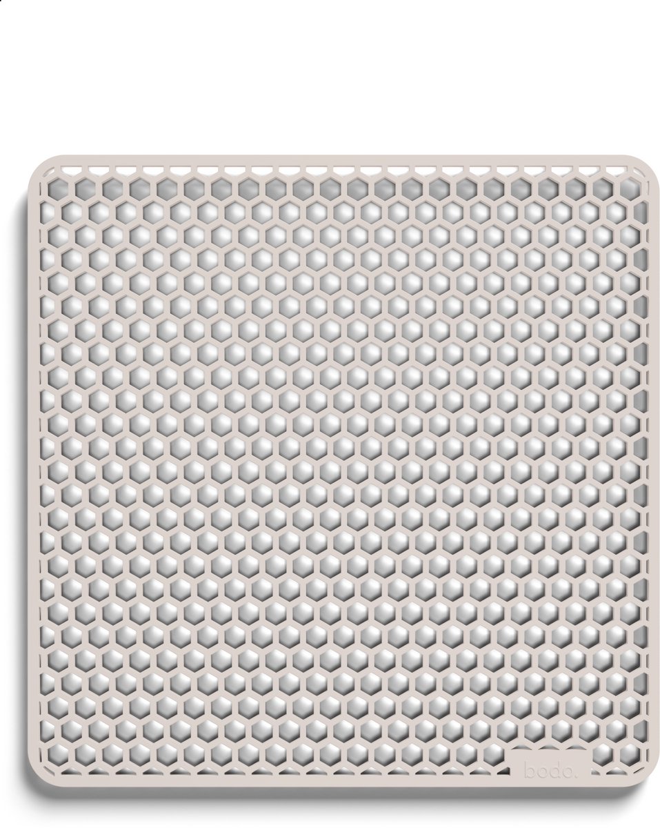 Goedkoopste Bodo® Gootsteenmat - Vierkant - Beige - 37 x 37 cm - Voor 40 x 40 cm Wasbak