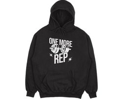 One More Rep Hoodie - Maat L - Trui - Gym Hoodie - Sport - Sportshoodie heren - Pumpcover - Hoodie dames - Uniseks - Sport kleding - TrainingsDoelen - Training - Fitness - Workout