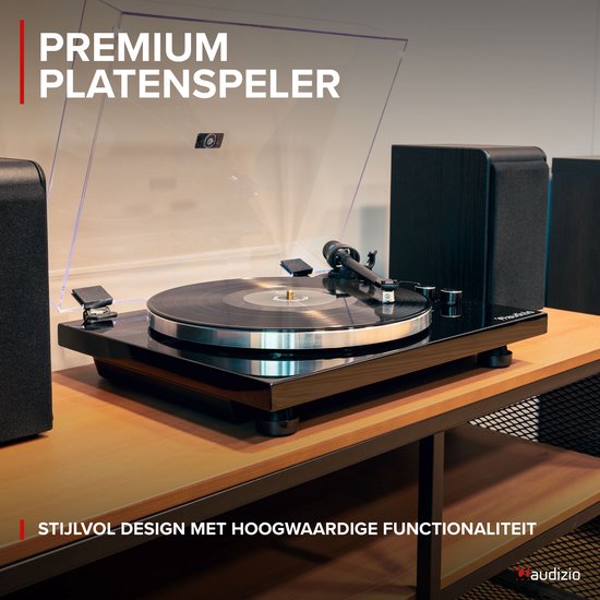 Platenspeler - Audizio Toledo premium platenspeler Bluetooth out - Stijlvol design - Zwart — afbeelding 2