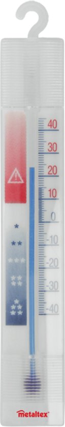 Metaltex Thermomètre Congélateur / koelkast 15,5 Cm Polystyrène Wit