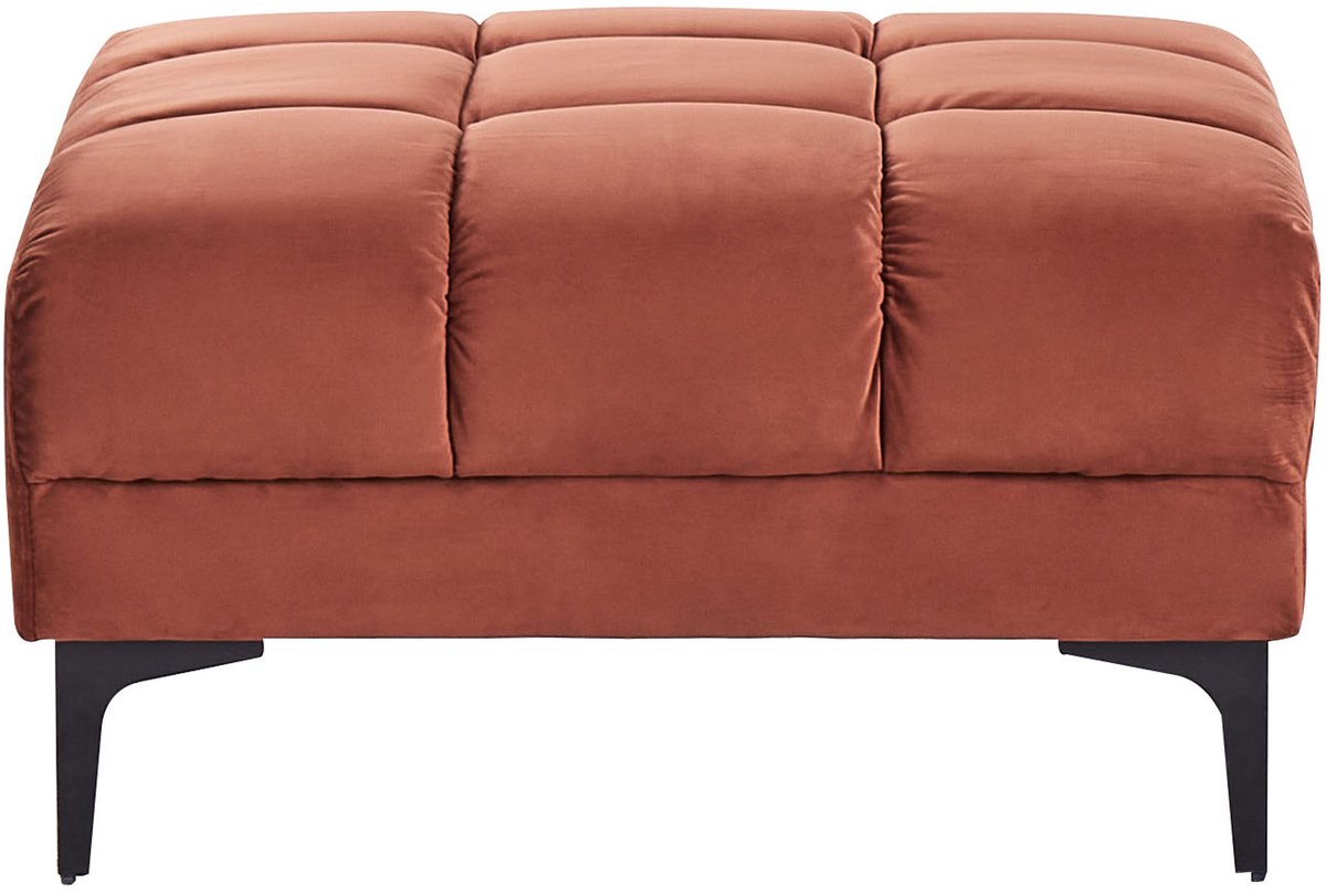 ALNES - Ottomaan - Lichtrood - Polyester