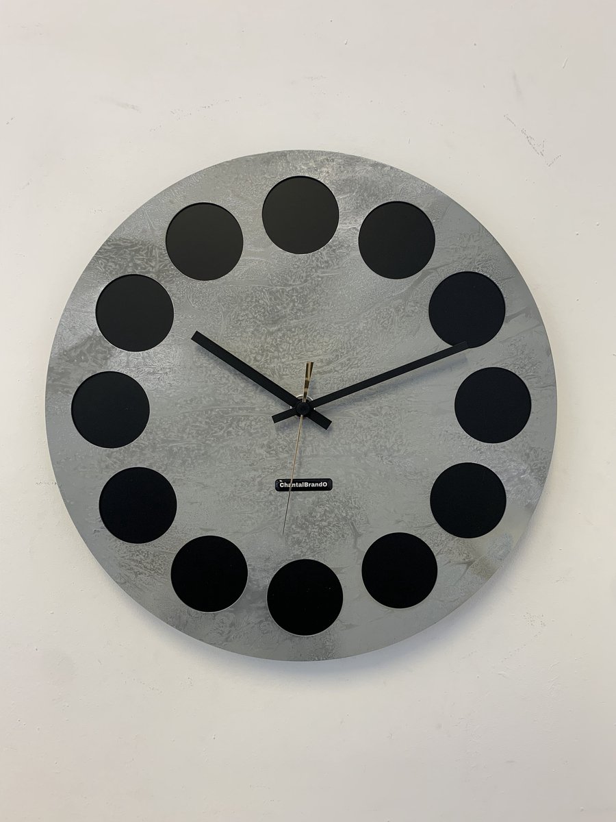 MOSACLOCK GRAY&BLACK LABEL Wandklok Modern Industrieel Design