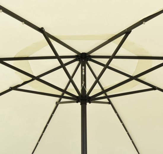 vidaXL Parasol met LED-verlichting 400 cm antracietkleurig