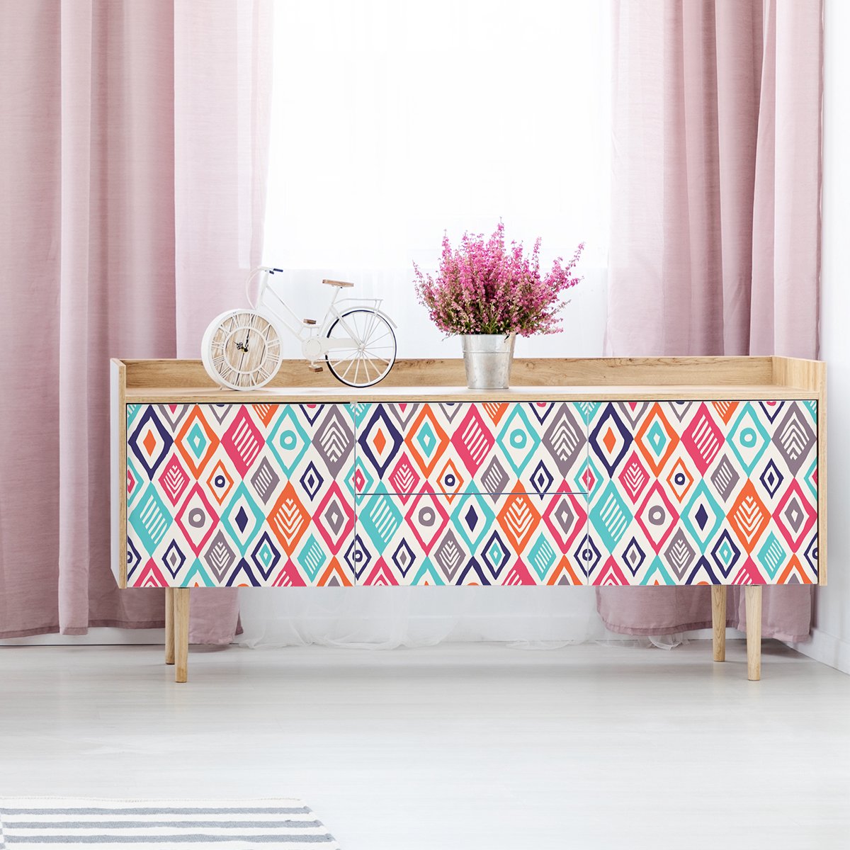 Ambiance Sticker Etnische meubelsticker, 60 x 90 cm Multi color