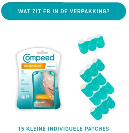 Compeed Anti-Spots Conceal & Go verpakking met 15 individuele patches.