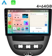 Boscer Autoradio - Geschikt voor Peugeot 107, Toyota Aygo & Citroen C1 - Android 15 - 4+64GB - Apple Carplay & Android Auto (Draadloos) - 10.1 Inch HD IPS Touchscreen - Bluetooth - GPS Navigatiesysteem - AHD Achteruitrijcamera & Microfoon
