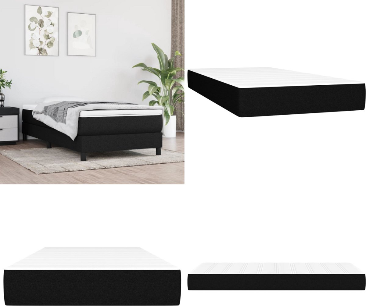 vidaXL Pocketveringmatras 100x200x20 cm stof zwart - Pocketveringmatras - Pocketveringmatrassen - Matras - Pocketvering Matras