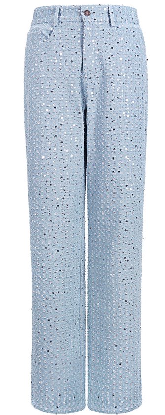 Denim jeans pailletten - nieuwe collectie - dames - lichtblauw - maat M