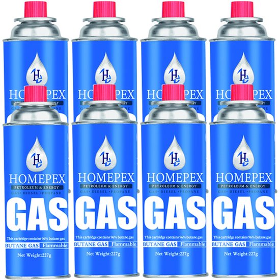 Kookstel gasflessen butaan gas - 56 stuks a 227 gram - gasbus navulling — afbeelding 2