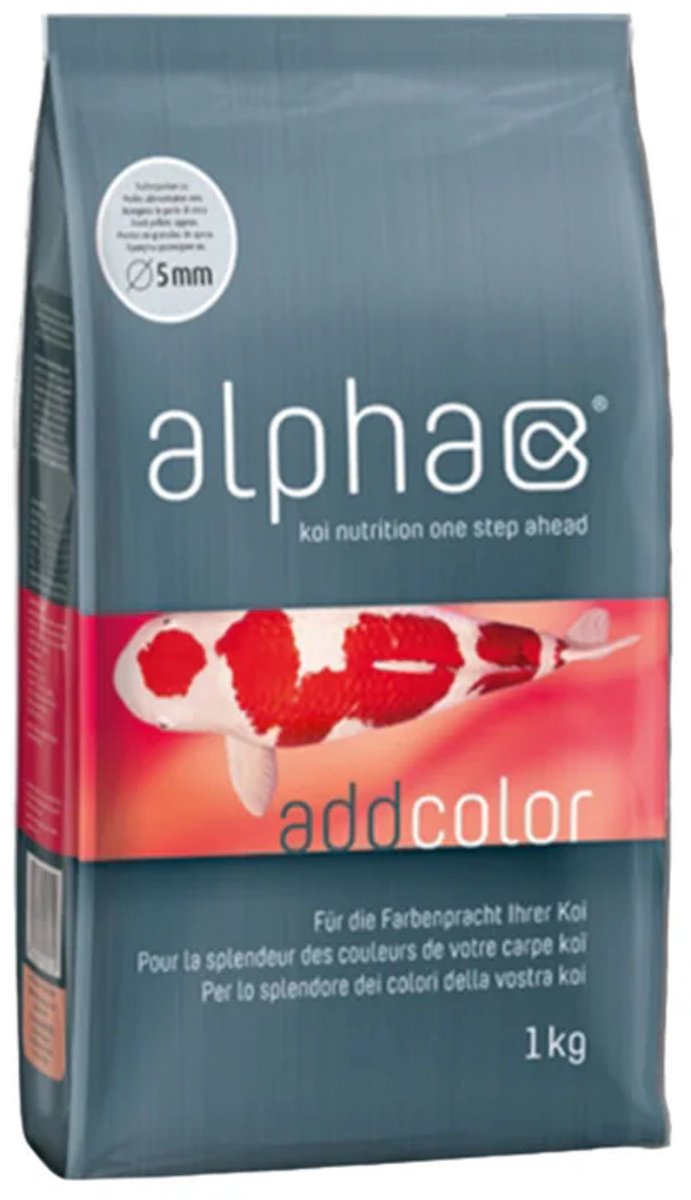 ALPHA COLOR - 1kg - 5mm - Koi Kleurvoer - Intensieve Kleuren - Gezonde Vissen - Koivoer