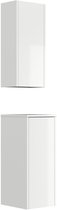 Meuble de salle de bain Phoenix Wit Brillant - Largeur 59,5 cm - Hauteur 70,6 cm - Profondeur 33 cm