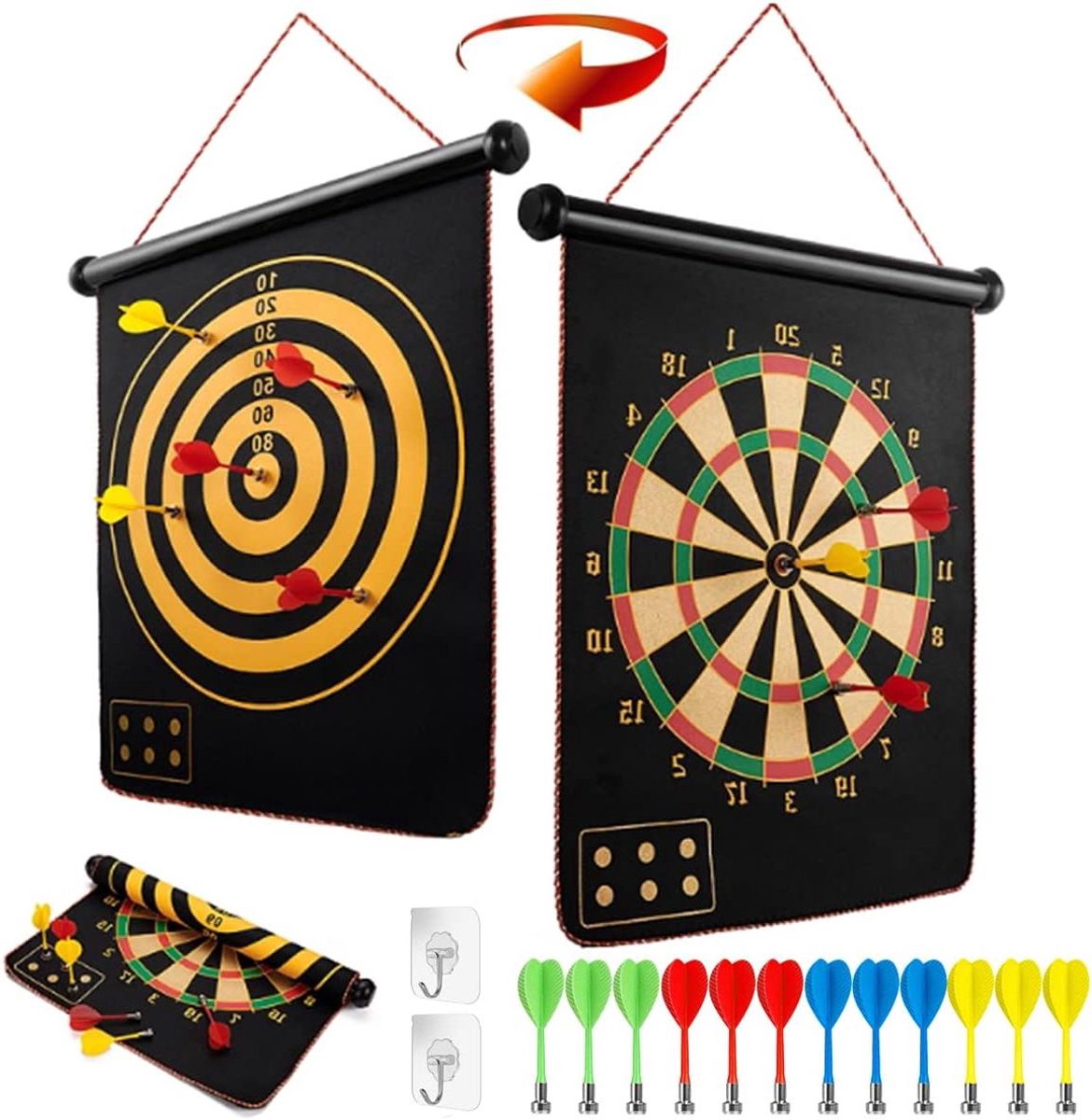 Magnetisch Dartbord - Veilig Speelgoed voor Kinderen - 12 Dartpijlen - 38 cm