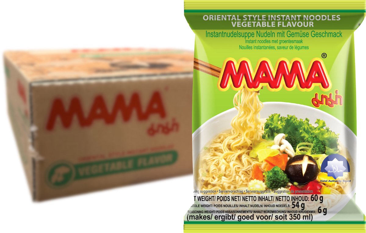 MAMA - Instant Noedels Groente - 30 X 60 GR - Multipack