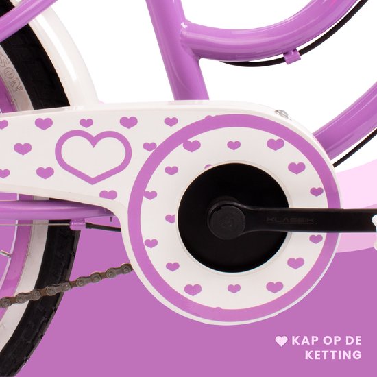 Heart Bike Fiets voor een meisje van 6 tot 10 jaar, 20 inch Paars, 6 versnellingen Shimano, kinderfiets in hoogte verstelbaar van Denver — afbeelding 5
