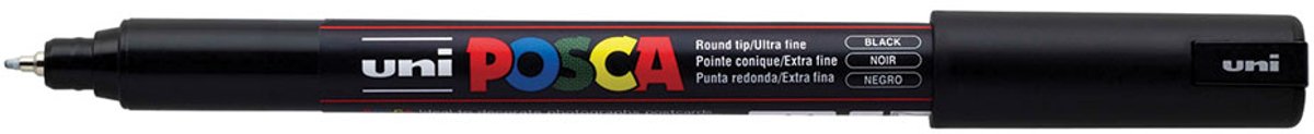 Marker pen/felt-tip pen POSCA PC-1MR Black (6 Units)