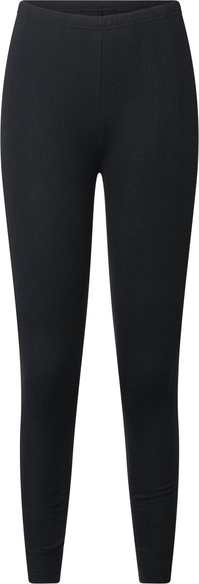 Lunatex - dames thermo broek - 50% polyester en 50% modal - zwart - maat S
