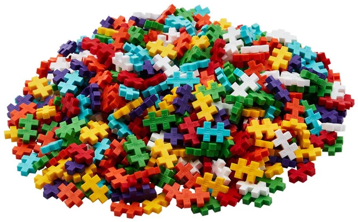 Plus-Plus Basic Regenboog 600 delige bouwset - 3976 - Bouwspeelgoed - Constructiespeelgoed - Set met bouwstenen - Vanaf 5 jaar — afbeelding 2