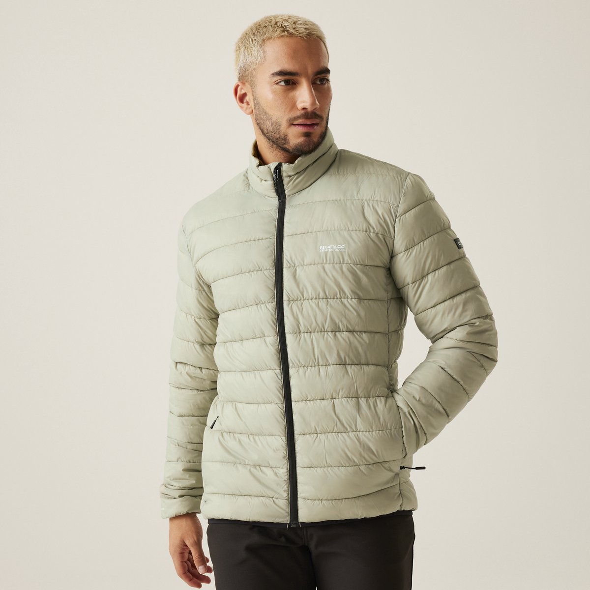 Gevulde Jas Hiking Heren Waterdicht Winddicht Beige