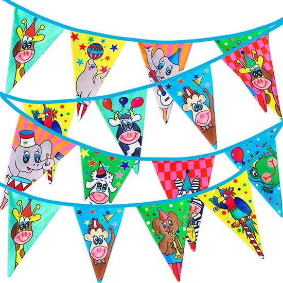 Wasbare feestdecoratie Vlag Kleurrijke slinger Vlag Bunting