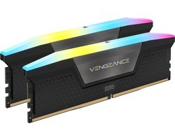 Corsair Vengeance RGB - Geheugen DDR5 - 32 GB: 2 x 16 GB - 288-PIN - 6400 MHz / PC5-51200 - CL36 - 1.35V - AMD EXPO - XMP 3.0 - grijs