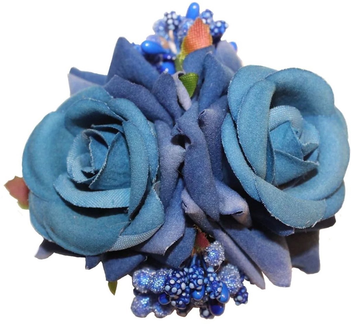 Ellen Dubbele Roos en Bessen Haarbloem Blauw