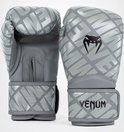Grijze bokshandschoenen met Venum-logo en repetitief patroon. 12 OZ.