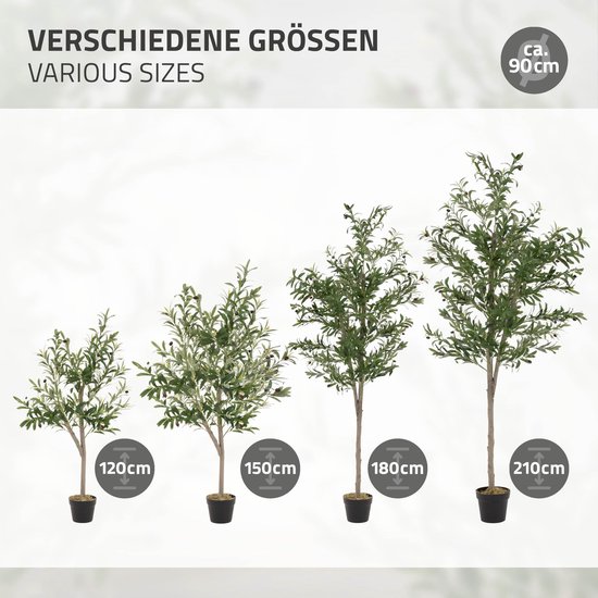 OAKRED Eucalyptus artificiel de 1,2 m de haut avec tronc en bois