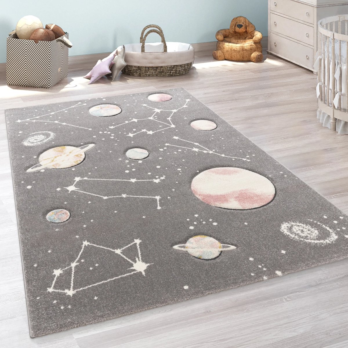 Flycarpets Kindervloerkleed - Cosena - Grijs
