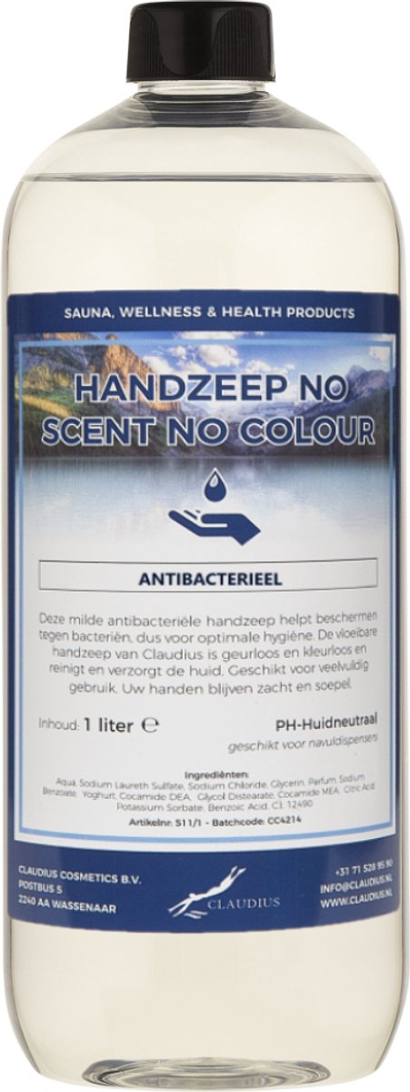 Handzeep No Scent, No Colour 1 liter