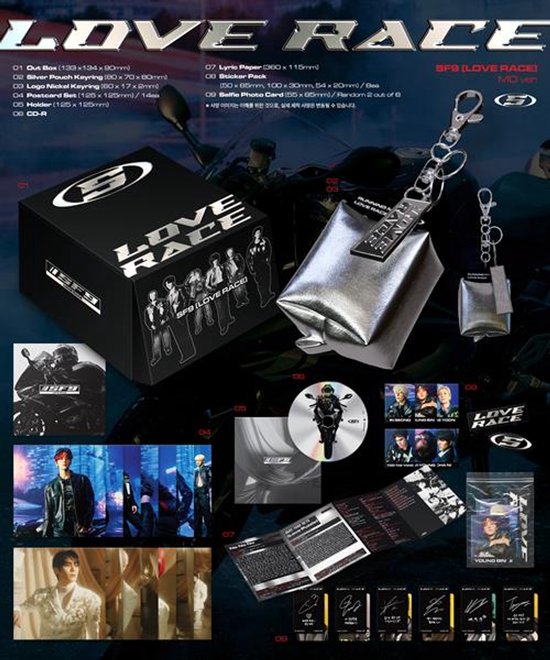 SF9 Love Race - 1xCD album met sleutelhanger en stickers - 21