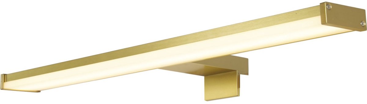 Licht Erlebnisse Licht-Erlebnisse - Fedoba - LED - Wandlamp - IP44 - 3000K - 1040lm - van - Aluminium kunststof - in - goud - Wandlamp Badkamer