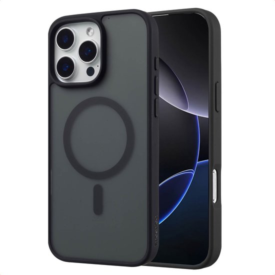 imoshion Hoesje - Geschikt voor iPhone 16 Pro - Color Guard Backcover geschikt voor MagSafe - Zwart