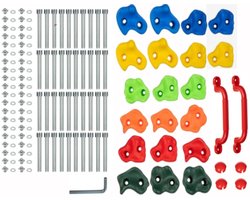 Goodz4All 20 Klimstenen met 2 Klimgrepen voor de Klimmuur Klimwand Kinderen
