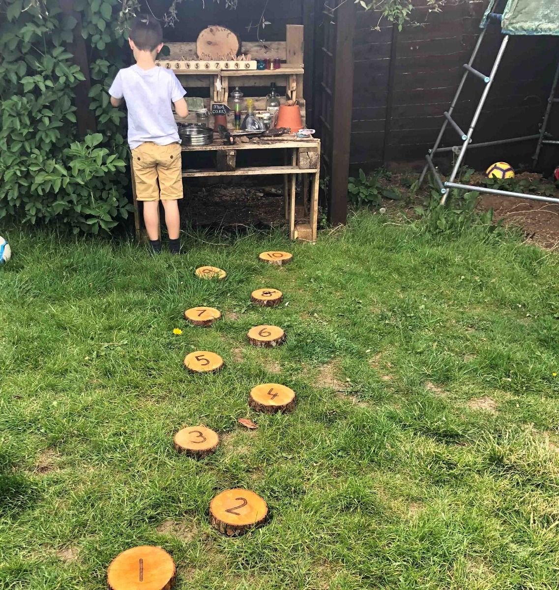 Cosy houten nummer stapstenen educatief speelgoed 0-10 set van 11.
