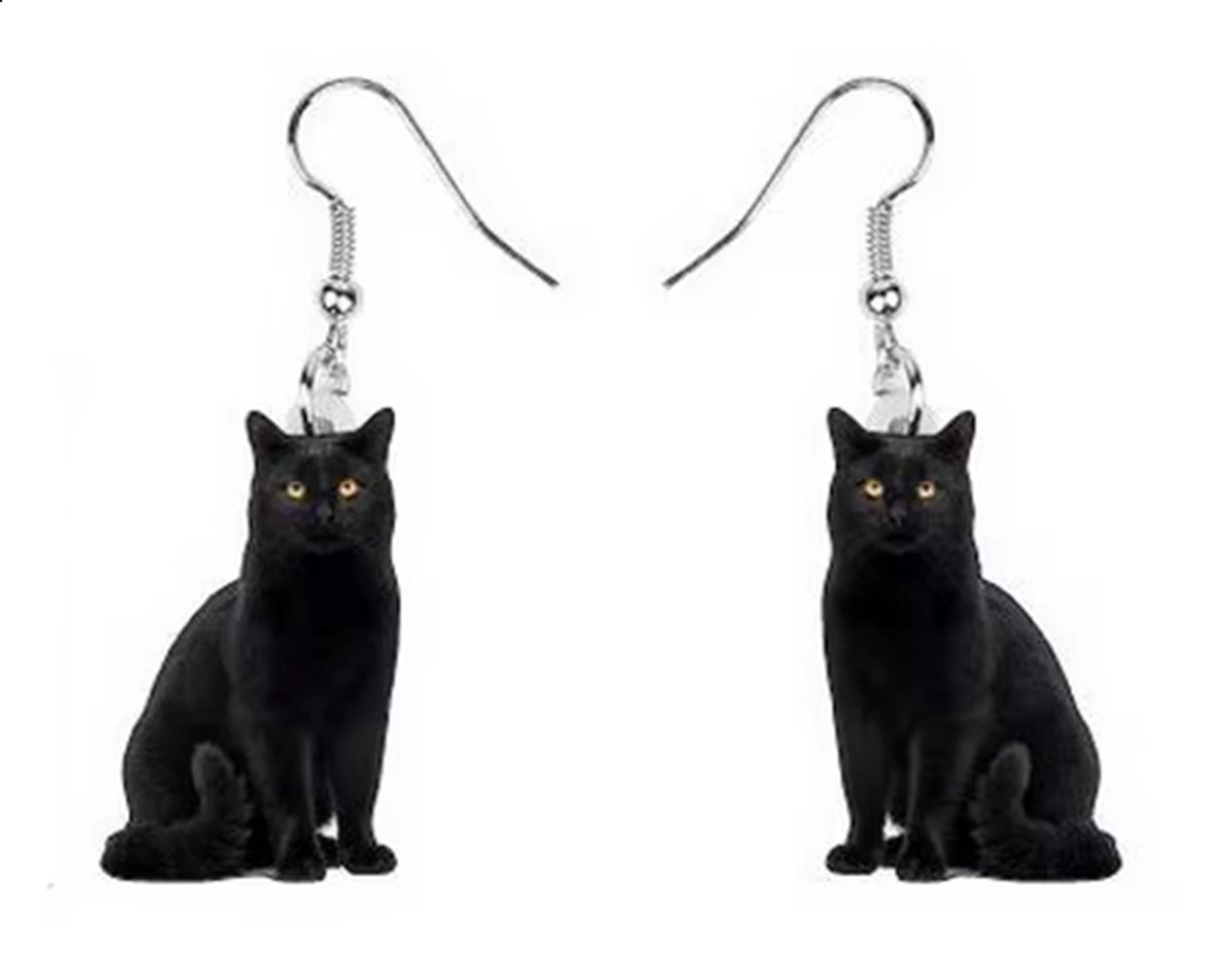 Oorbellen Zwarte Katten