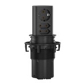 ASCENSEUR BACHMANN 1x CEE 7/7 2x Euro, noir, 2 m