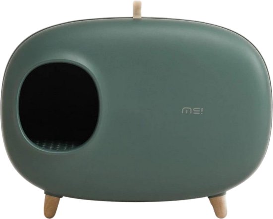 MakeSure Design Kattenbak Max Mosgroen Ruim, Overdekt, Inclusief Lade en Schepje.