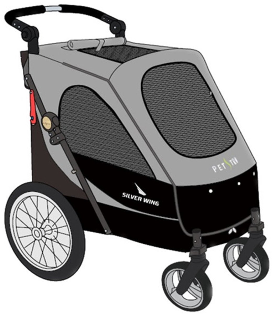 Hondenbuggy Petstro XL tot 55 kg Antraciet