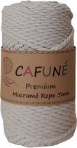 Cafuné Macrame Touw-Premium-Beige-5mm-40 meter-Gerecycled Katoen-Koord-Garen-Macrame-Uitkambaar