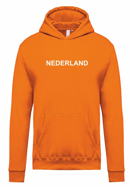 Hoodie Nederland Tekst | Koningsdag kleding | oranje hoodie shirt | Oranje | maat XXL