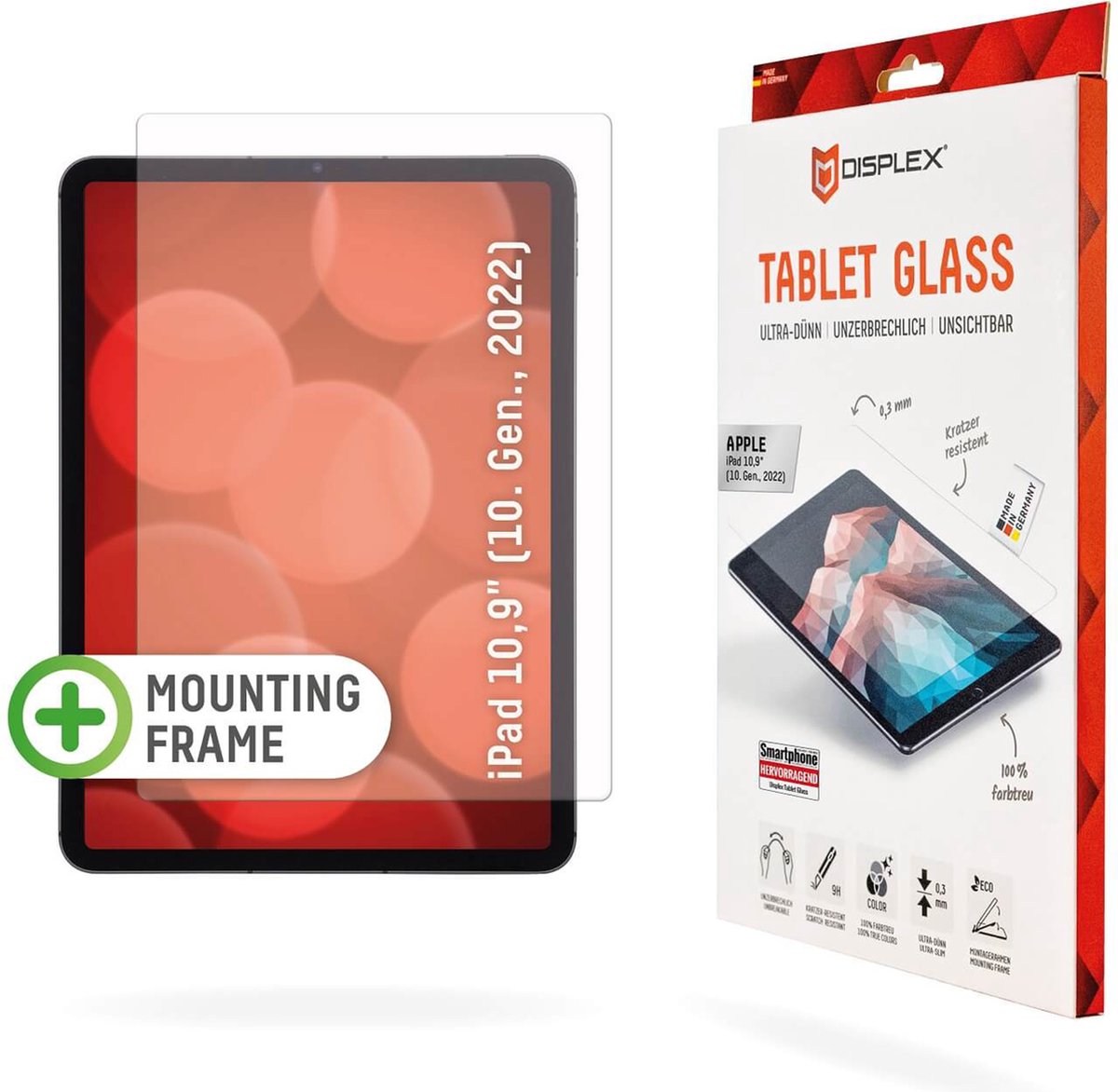 Displex Tablet Glass Screenprotector voor iPad 10e gen 10.9 inch 2022 - Transparant