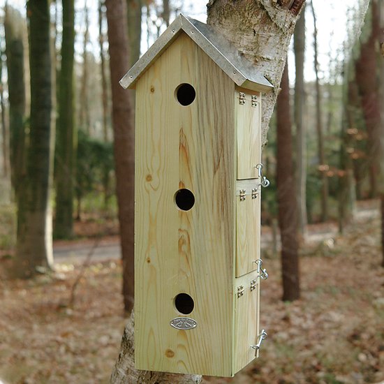 gemakkelijk volume Stap Esschert Design Vogelhuisje - Hout naturel - 19,5 x 16,5 x 51,5 cm | bol.com